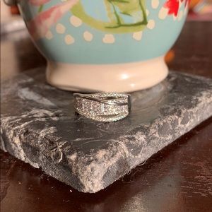 Sterling silver & CZ band